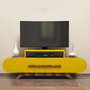 Hanah Home Soporte para TV Nogal y Amarillo